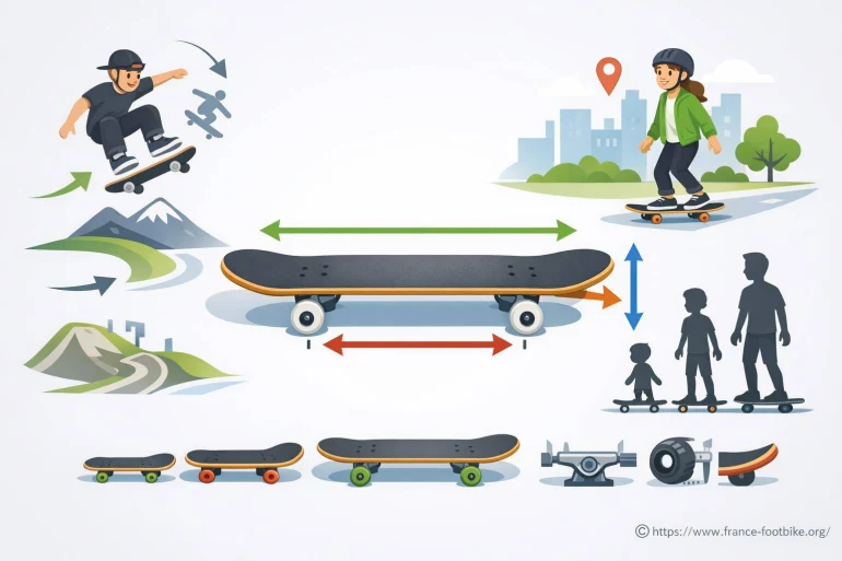 Illustration explicative du skateboard