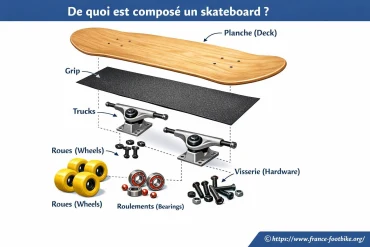 De quoi est composé un skateboard ?