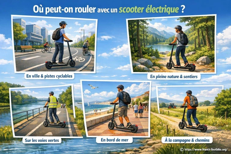 Où peut-on rouler avec un scooter électrique ?