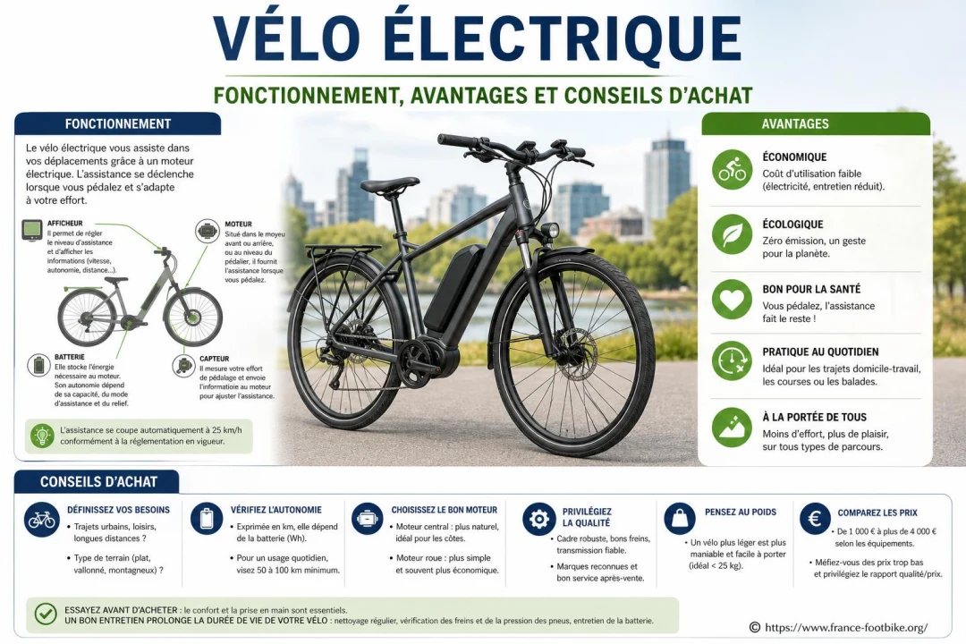 Vélo électrique : fonctionnement, avantages et conseils d’achat