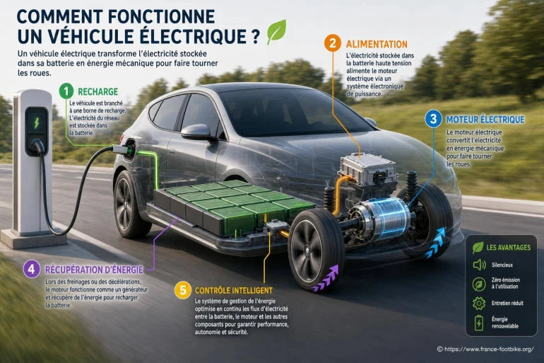 Comment fonctionne un véhicule électrique ?