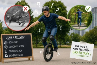 Est-il difficile de rouler sur une monoroue ?