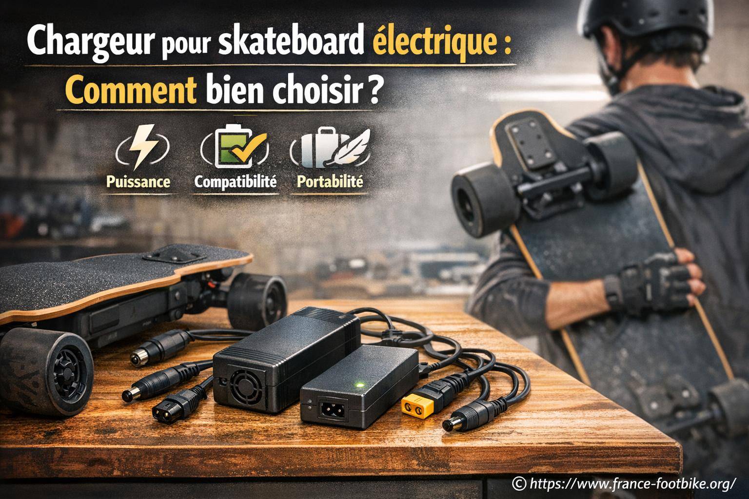 Chargeur pour skateboard électrique : comment bien choisir son modèle ?