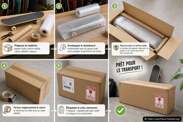 Comment emballer un skateboard pour le transport ?